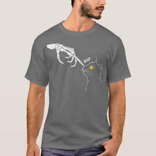Camiseta Cat Black Lover Skeleton Hand Boop Funny Halloween