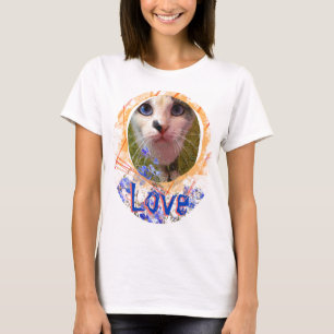Camiseta Cat Blue Eyes Love Forget-me-not Cute