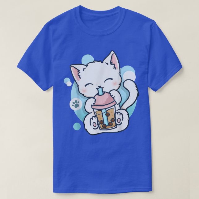 Camiseta Cat Boba Tea Bubble Tea Anime Kawaii Neko Gift Gir (Diseño del anverso)