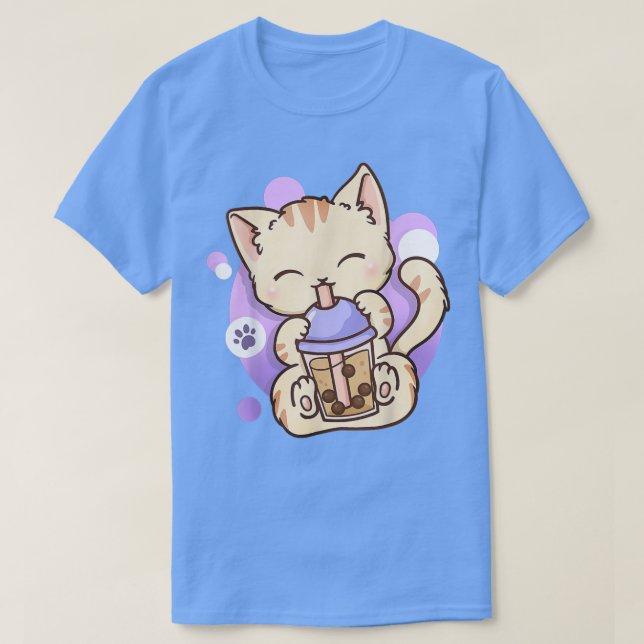Camiseta Cat Boba Tea Bubble Tea Anime Kawaii Neko Gifts Gi (Diseño del anverso)