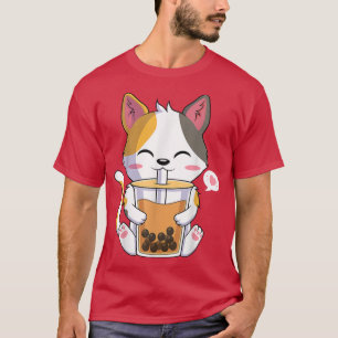 Camiseta Cat Boba Tea Bubble Tea Anime Kawaii Neko Girl Tee