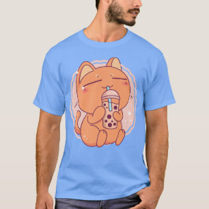 Camiseta Cat Boba Tea Bubble Tea Anime Kawaii Neko Japanese