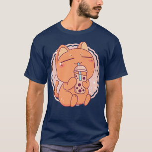 Camiseta Cat Boba Tea Bubble Tea Anime Kawaii Neko Japanese