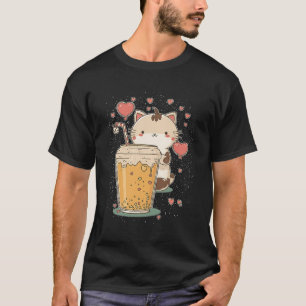 Camiseta Cat Boba Tea Kawaii Kitty Bubble Tea Anime