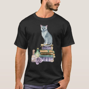 Camiseta Cat Books Librarian Women's Book   Teacher