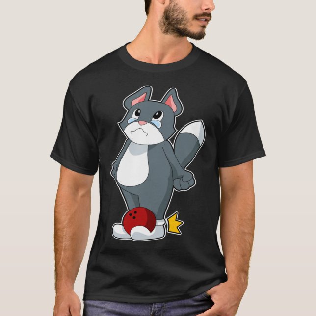 Camiseta Cat Bowling Bowling ball Sports (Anverso)