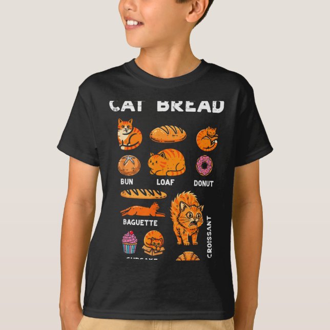 Camiseta Cat Bread Bun Loaf Cute Kitten Kitty Food Pun Wome (Anverso)