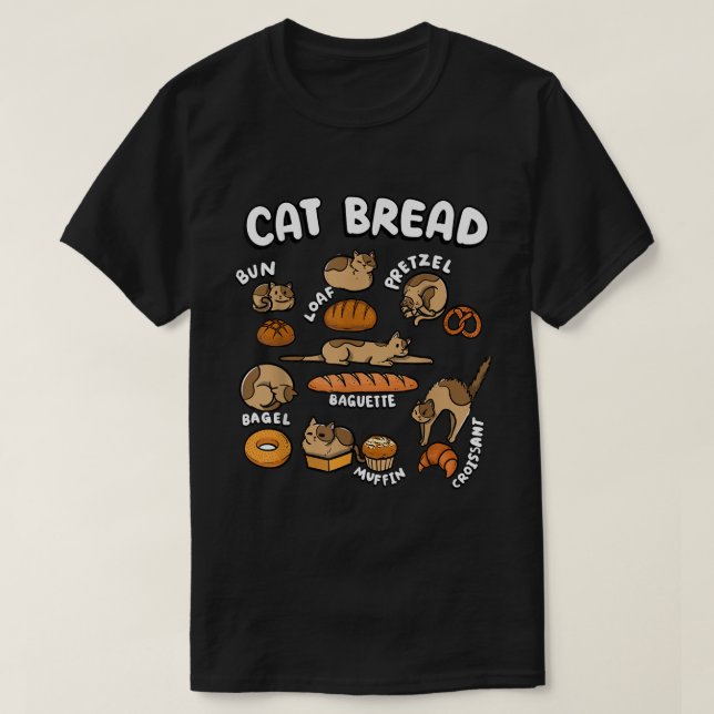 Camiseta Cat Bread Meme Cute Kitty Loaf Chart (Diseño del anverso)