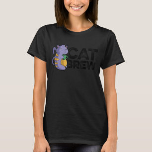 Camiseta Cat Brew Gráfica Homebrewing Winemaking Brewery Cr