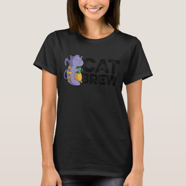 Camiseta Cat Brew Gráfica Homebrewing Winemaking Brewery Cr (Anverso)