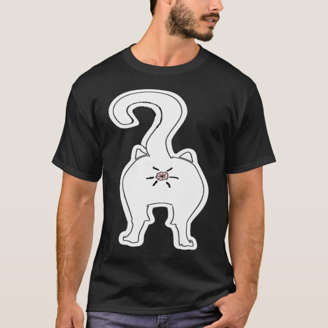 Camiseta Cat Butt  Animal (Anverso)