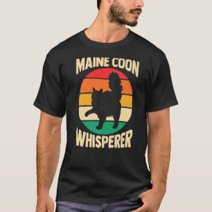 Camiseta Cat Cat Mom Dad Fur Parent Maine Coon Whisperer