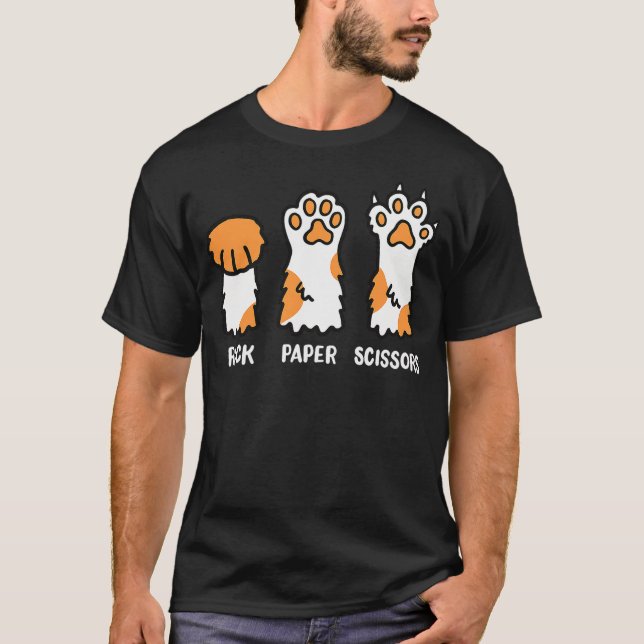 Camiseta Cat Cats Cat Lover Cat Owner Rock Paper Scissors F (Anverso)