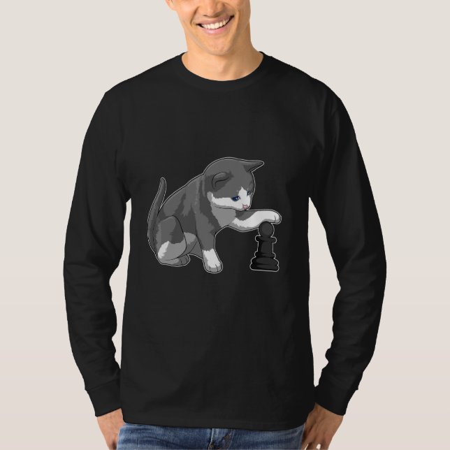 Camiseta Cat Chess Piece Chess (Anverso)