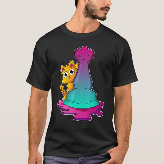 Camiseta Cat Chess pieces Chess Board game 1 (Anverso)