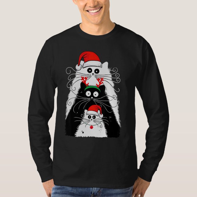 Camiseta Cat Christmas Men Women (Anverso)