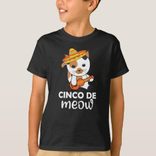 Camiseta Cat Cinco De Meow Mexican Sombrero Cats