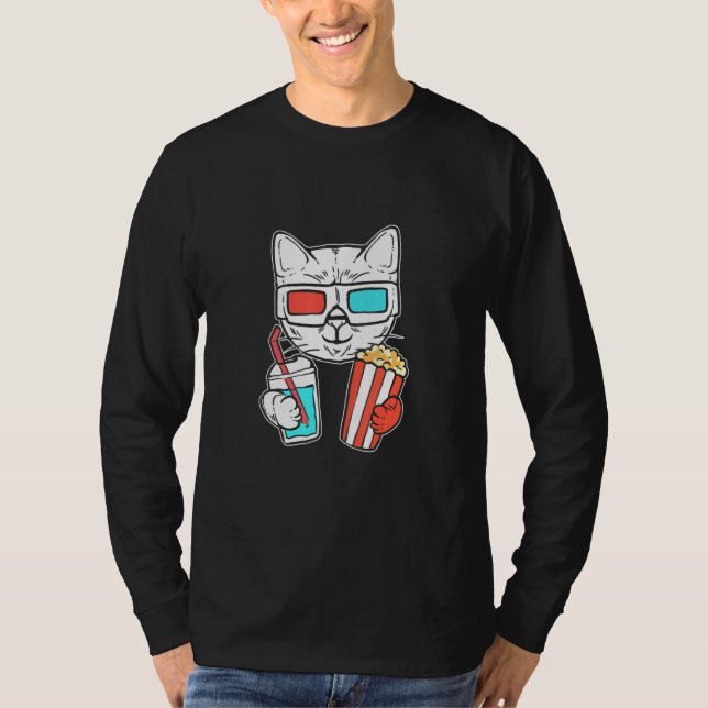 Camiseta Cat Cinema Foodie (Anverso)