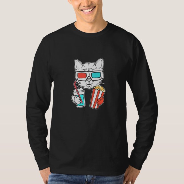 Camiseta Cat Cinema Foodie   (Anverso)
