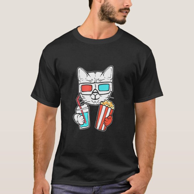 Camiseta Cat Cinema Foodie (Anverso)