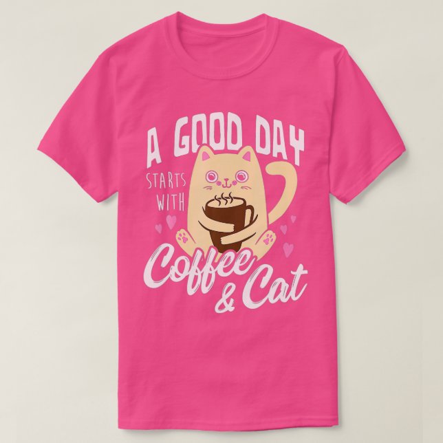 Camiseta Cat Coffee Mug Funny Cat Lover Gift  (Diseño del anverso)