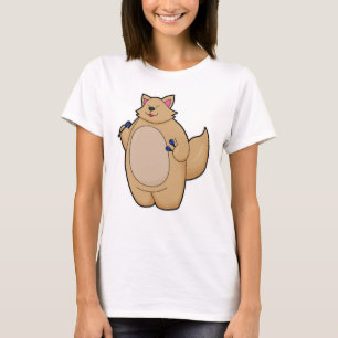 Camiseta Cat como jugador de Dart con dardos