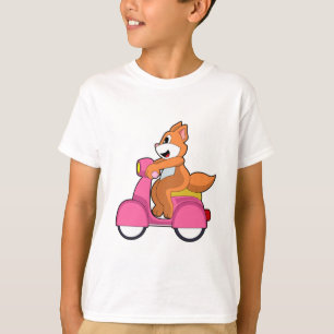 Camiseta Cat como motociclista con Scooter.PNG