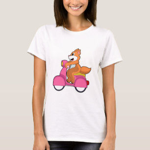 Camiseta Cat como motociclista con Scooter.PNG