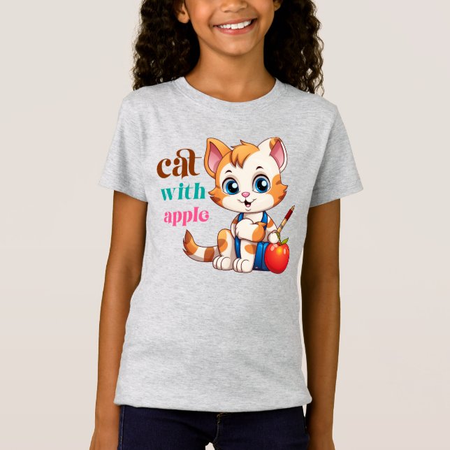 Camiseta Cat Con Apple-85242 (Anverso)