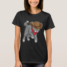 Camiseta Cat Cowboy Cowboy gorra