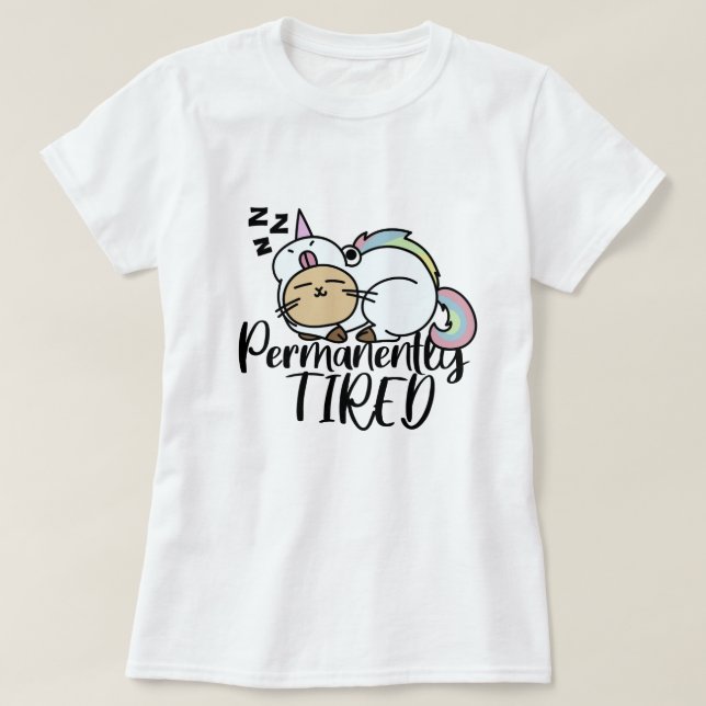 Camiseta Cat curado permanentemente (Diseño del anverso)
