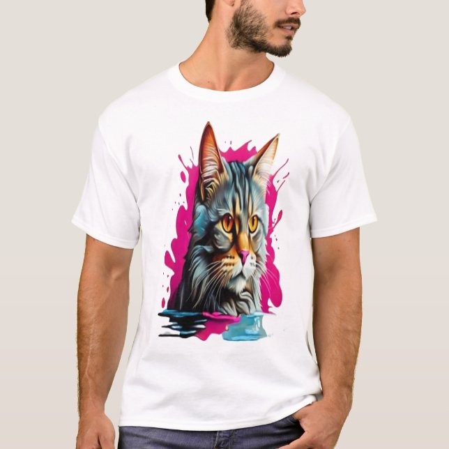 Camiseta Cat Curious (Anverso)