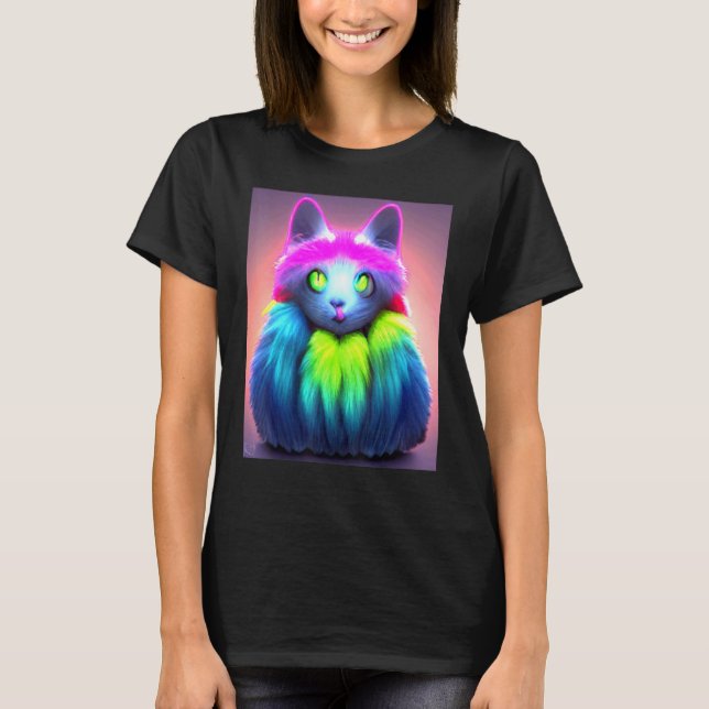 Camiseta Cat Cyber Punk Weird Men Women Boys Girls  3 (Anverso)