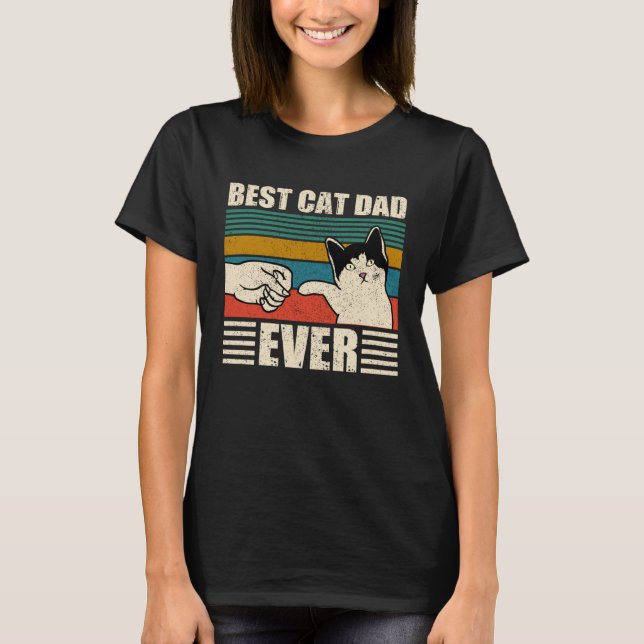 Camiseta Cat Dad  Best Cat Dad Ever (Anverso)