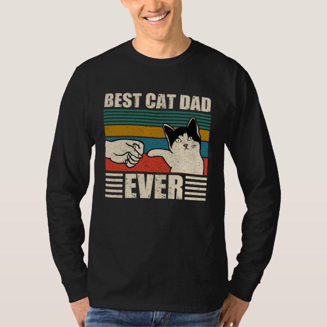 Camiseta Cat Dad  Best Cat Dad Ever (Anverso)