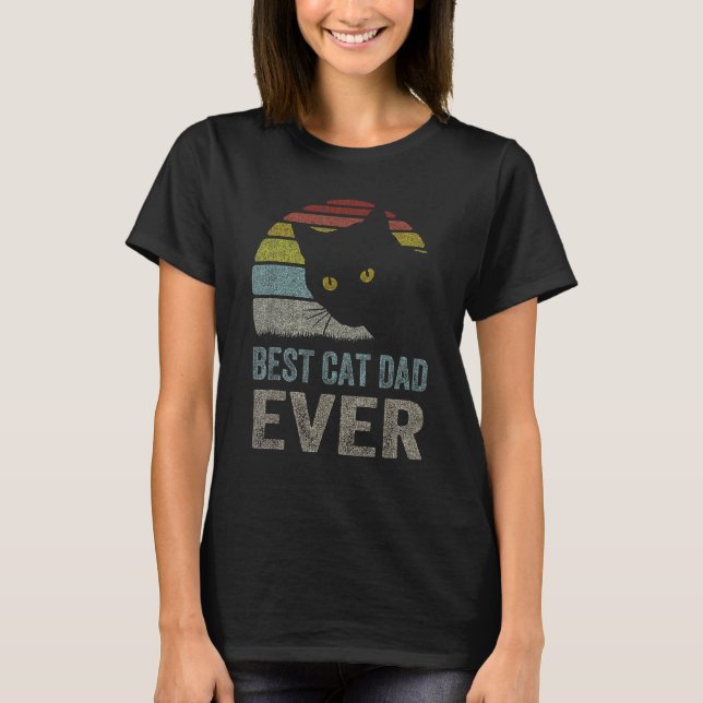 Camiseta Cat Dad Cat Daddy Best Cat Dad Ever Fathers Day 80 (Anverso)