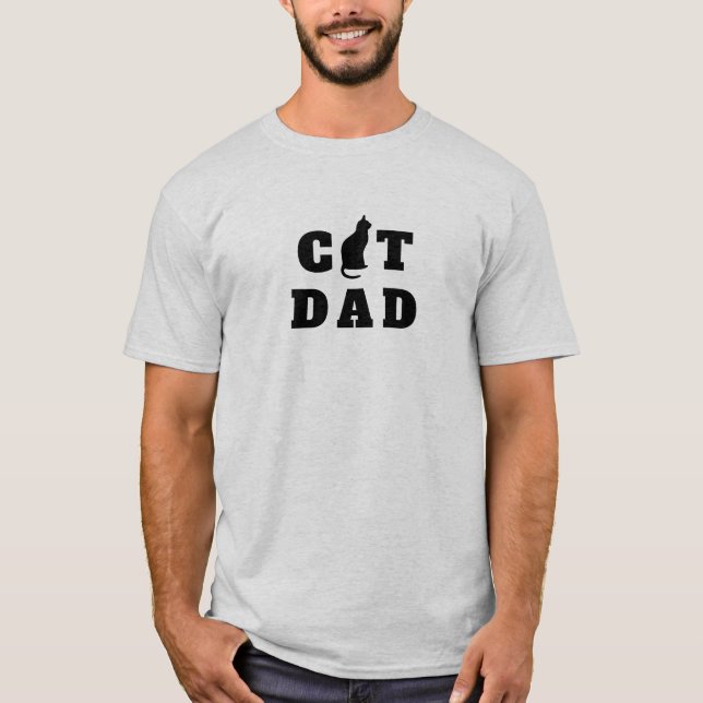 Camiseta Cat Dad Cute Silhouette (Anverso)