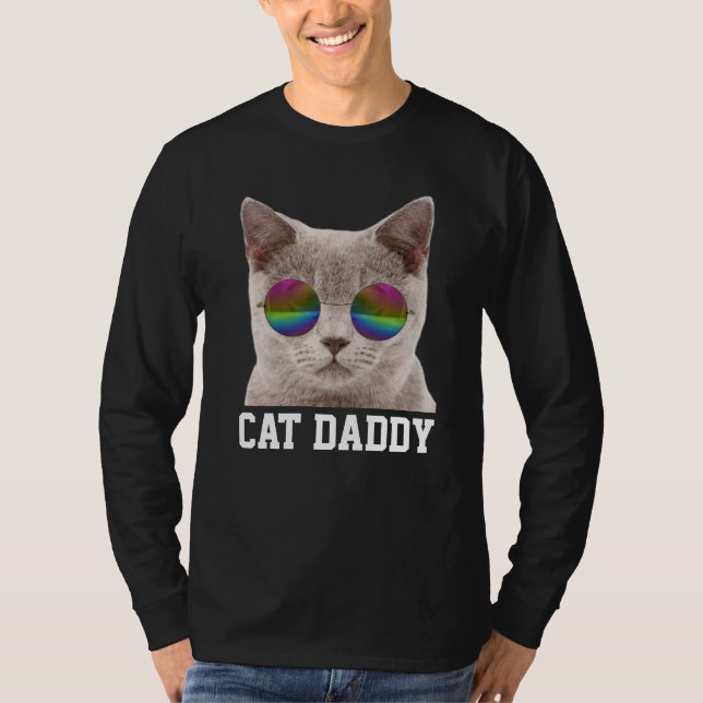 CAMISETA CAT DAD DADDY FATHER'S DAY MENS T-SHIRTS (Anverso)