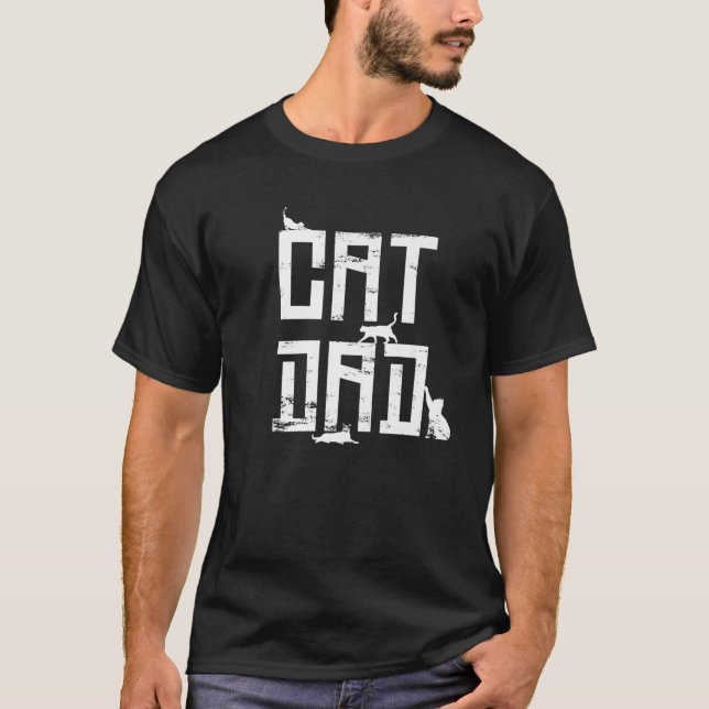 Camiseta Cat Dad Daddy Radoll noruego persa BKH Siamese (Anverso)