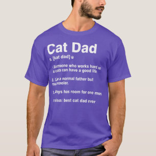 Camiseta Cat Dad Definition Funny Meaning Cat Lover Father