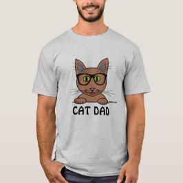 Camiseta CAT DAD Eyeglasses Cat