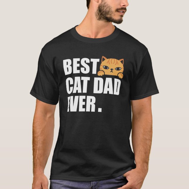 Camiseta CAT DAD Fathers Day Men Kitty Daddy Papa Navidades (Anverso)