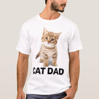 CAT DAD GINGER KITTEN MENS T-SHIRS