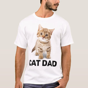 CAMISETA CAT DAD GINGER KITTEN MENS T-SHIRS
