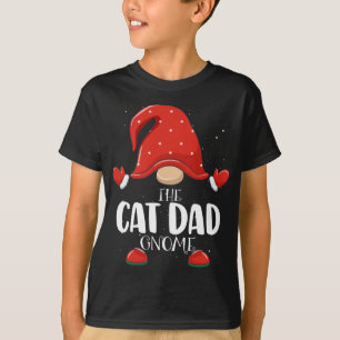 Camiseta Cat Dad Gnome Navidades familiares coincidentes Pa