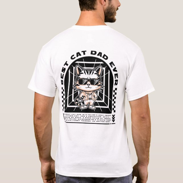 Camiseta Cat Dad Guay Black Text (Reverso)