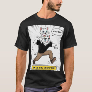 Camiseta Cat Dad Hero – “Soy el héroe… ella es