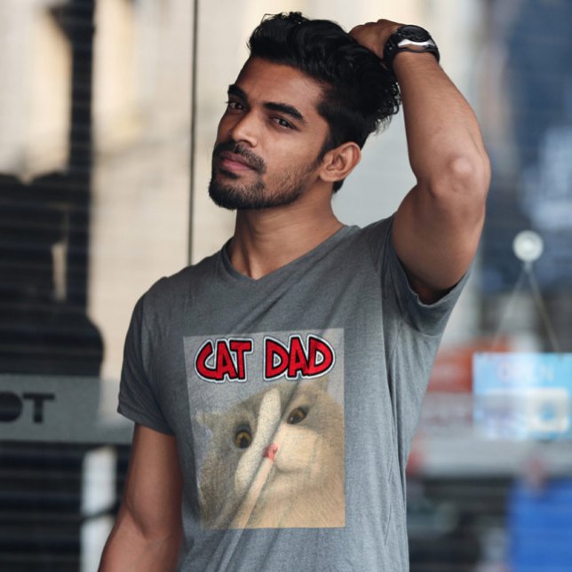 CAMISETA CAT DAD MENS CAT LOVER T-SHIRTS (Subido por el creador)