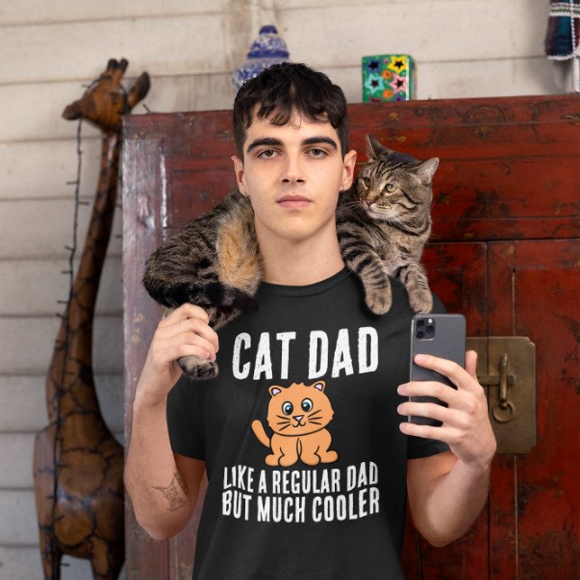 CAMISETA CAT DAD MUCHO MÁS COOLER MENS T-SHIRTS (Subido por el creador)