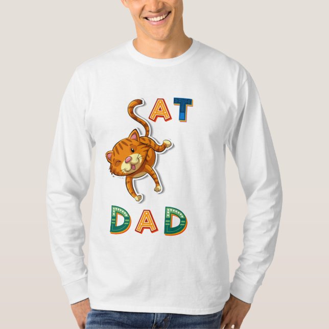 Camiseta Cat Dad T-Shirt (Anverso)
